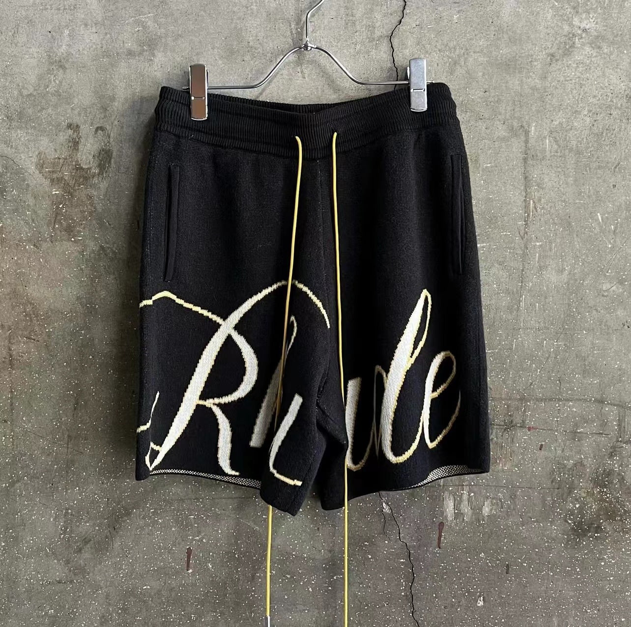 RHUDE GP Sript LOGO Knit Short