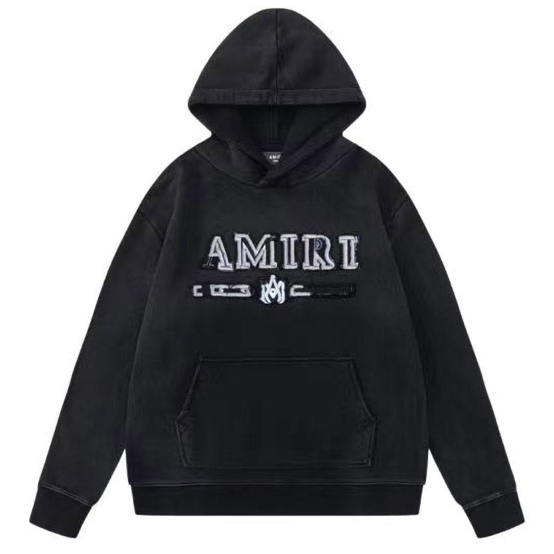 AMIRI Logo-Appliquéd Distressed Cotton-Jersey Hoodies