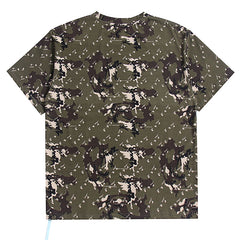 OFF WHITE Simple camouflage series pattern crew neck T-shirts