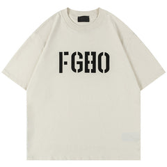 Fear Of God Flocked Letters FG80 Pattern T-Shirts