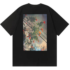 Fear Of God Essentials Floral Print Photo T-Shirts