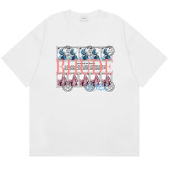 RHUDE Rhude Oil Painting Clock Coconut Tree Print T-Shirts