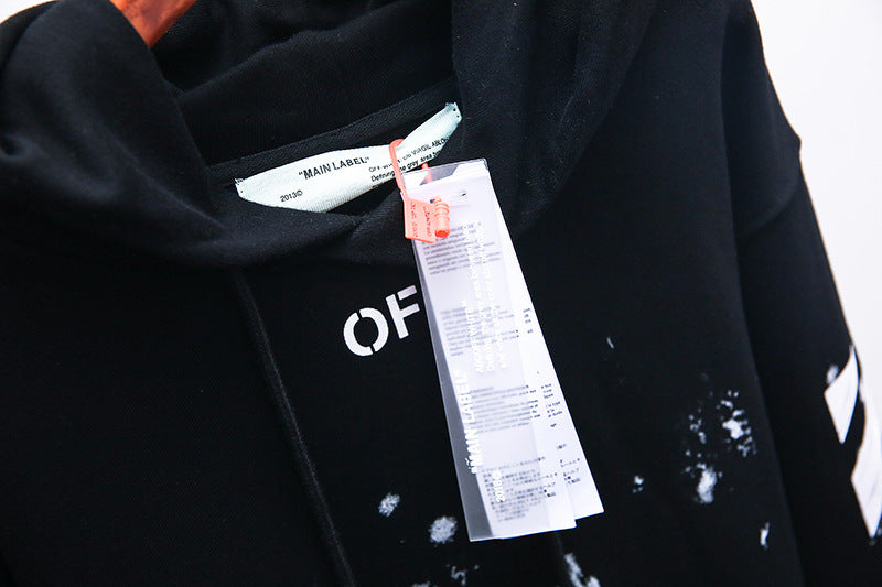 OFF-WHITE Fireworks splash graffiti Hoodies