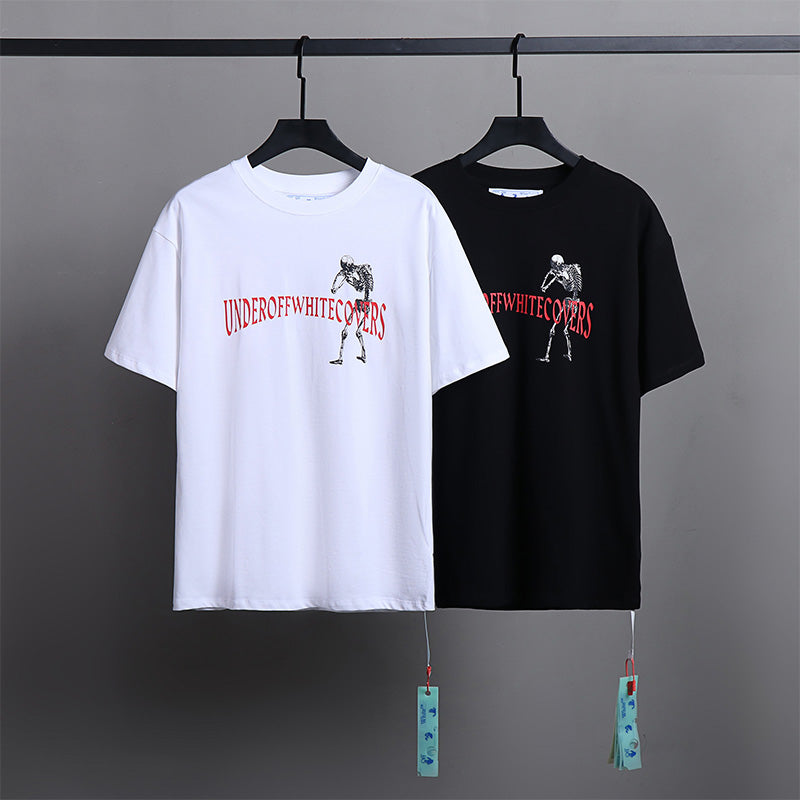 OFF-WHITE Skeleton arrow pattern T-shirts