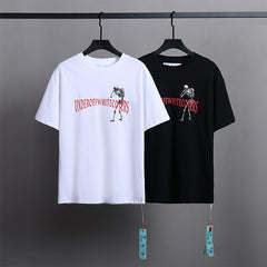 OFF-WHITE Skeleton arrow pattern T-shirts