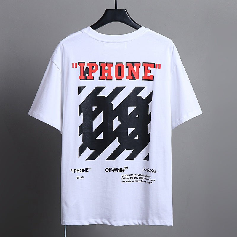 OFF-WHITE Numbers and letters print T-shirts