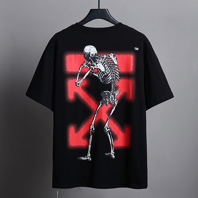 OFF-WHITE Skeleton arrow pattern T-shirts