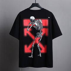 OFF-WHITE Skeleton arrow pattern T-shirts