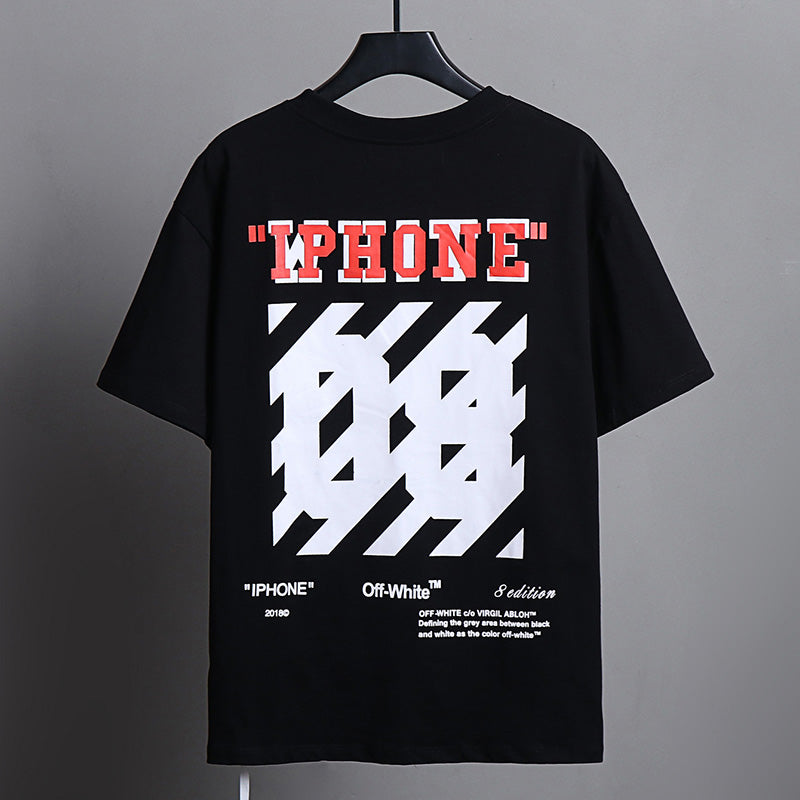 OFF-WHITE Numbers and letters print T-shirts