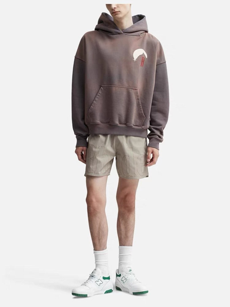 RHUDE Moonlight Stamp Logo-Print Cotton-Jersey Hoodie