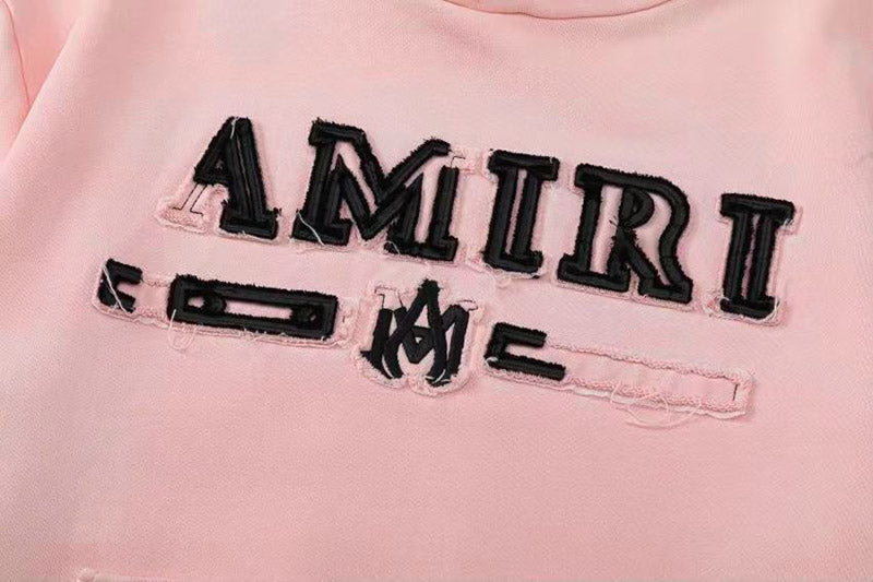 AMIRI Logo-Appliquéd Distressed Cotton-Jersey Hoodies