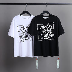 OFF-WHITE Flower series pattern arrow T-Shirts