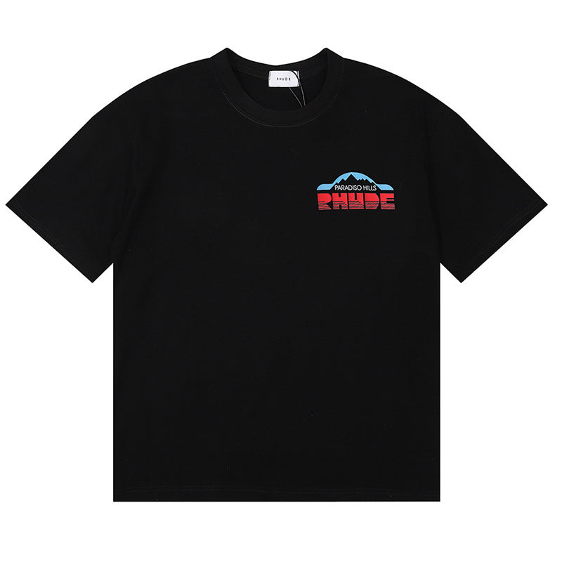 RHUDE Black dove lettering print T-Shirts