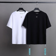 OFF WHITE Embroidery letter arrow pattern T-Shirts