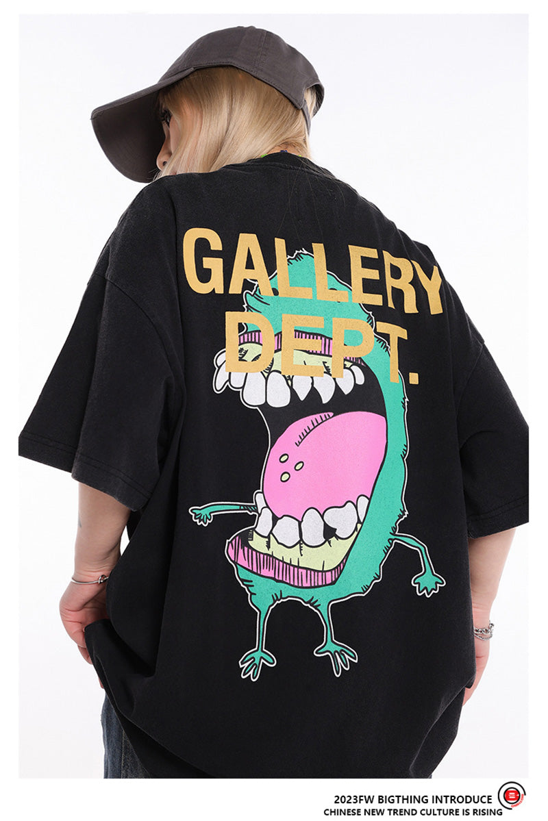 Gallery Dept Distressed Washed Mouth Monster T-Shirt