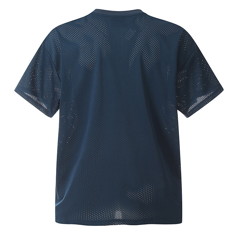 SAINT MICHAEL Mesh sun protection short sleeve T-Shirts