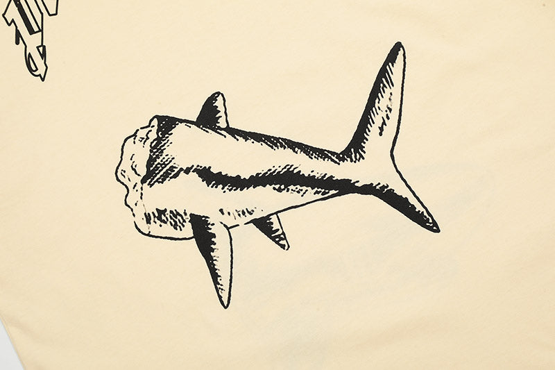 Palm Angels Shark Print T-Shirts