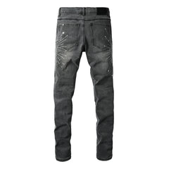 Purple Brand Crystal Diamond Jeans #9123
