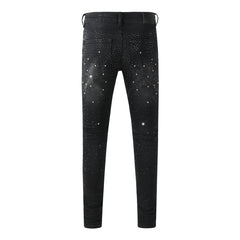 Purple Brand Crystal Diamond Jeans #9130