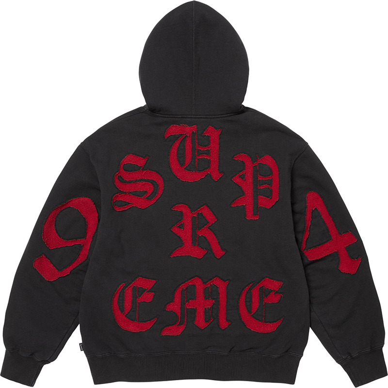 Supreme Cut Out Zip Up Hooded Sweatshirt