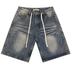 VALLEY Rhinestone Denim Shorts #8692