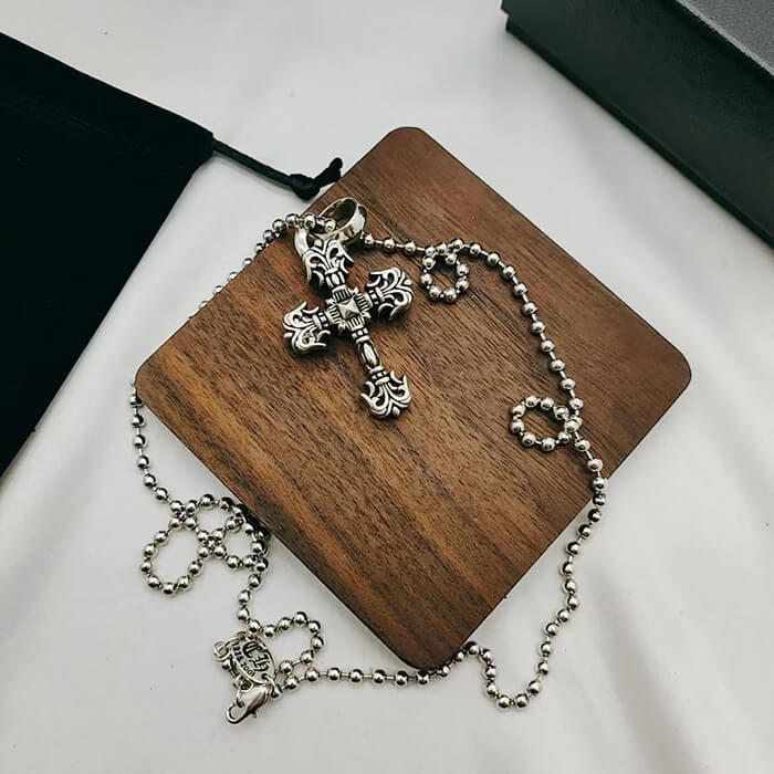 CHROME HEARTS Flame Cross Necklace