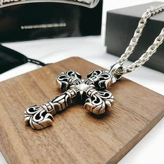 CHROME HEARTS Flame Cross Necklace