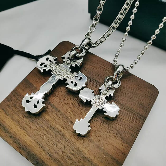 CHROME HEARTS Flame Cross Necklace