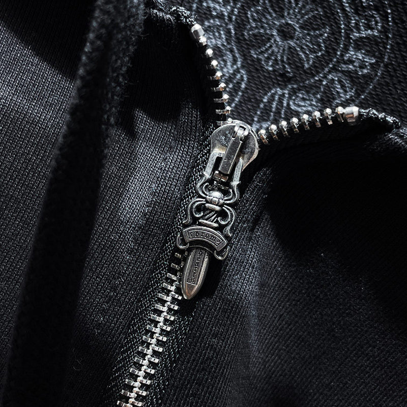 Chrome Hearts Hoodie Zipper Black #8310