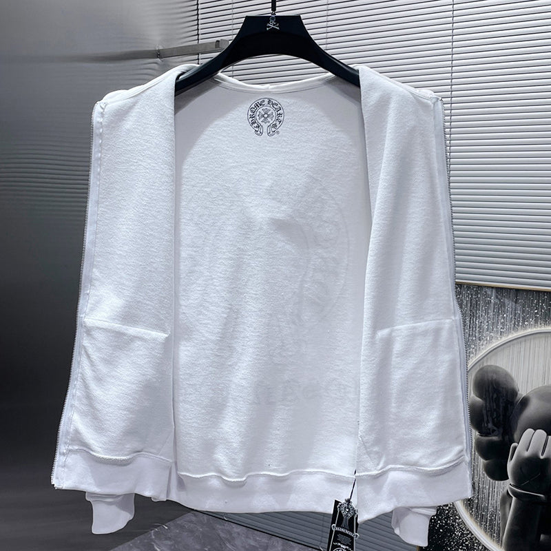 Chrome Hearts Hoodie Zipper White #8310