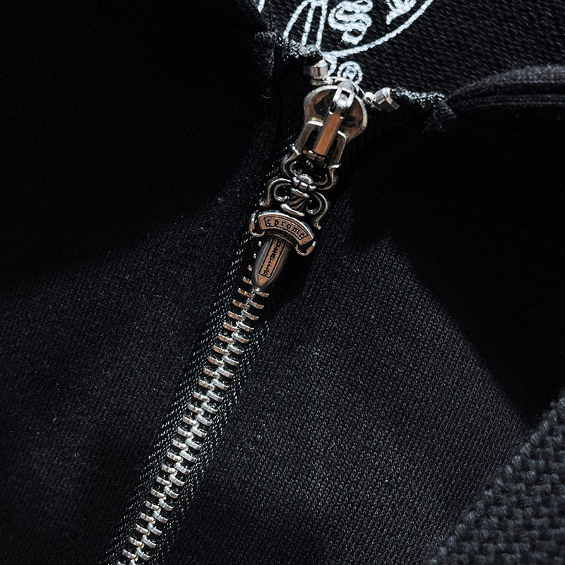 Chrome Hearts Hoodie Zipper Black #8063