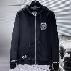 Chrome Hearts Hoodie Zipper Black #8063