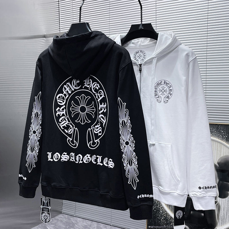 Chrome Hearts Hoodie Zipper Black #8063