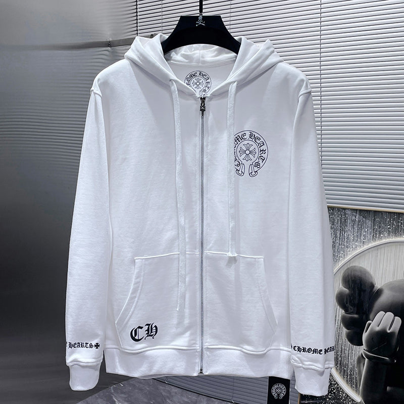 Chrome Hearts Hoodie Zipper Whtie #8063