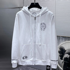 Chrome Hearts Hoodie Zipper Whtie #8063