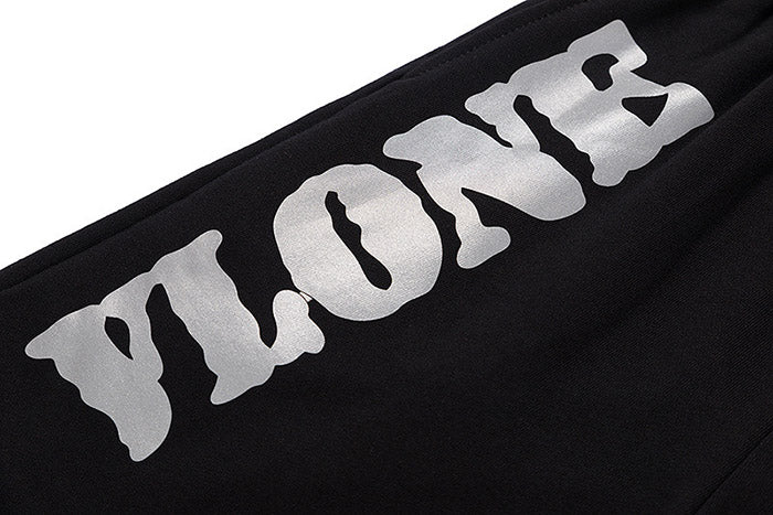 VLONE Men's 3M Reflective Simple Letters Shorts