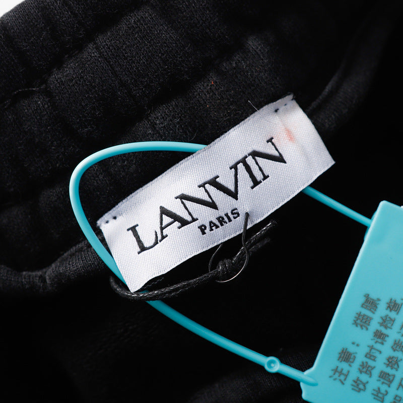 LANVIN Splash ink sports Shorts Black