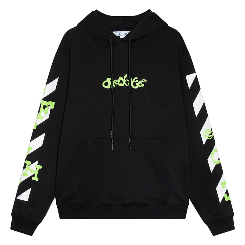 OFF WHITE liquid paint spray paint arrow Hoodies