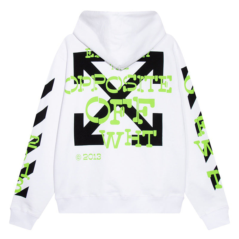 OFF WHITE liquid paint spray paint arrow Hoodies