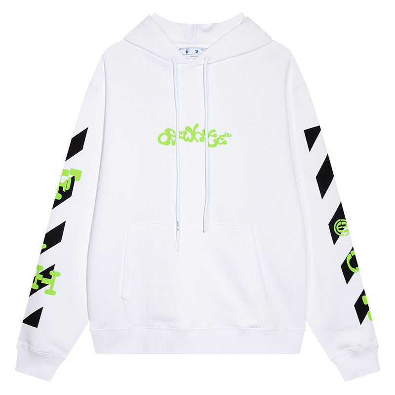 OFF WHITE liquid paint spray paint arrow Hoodies