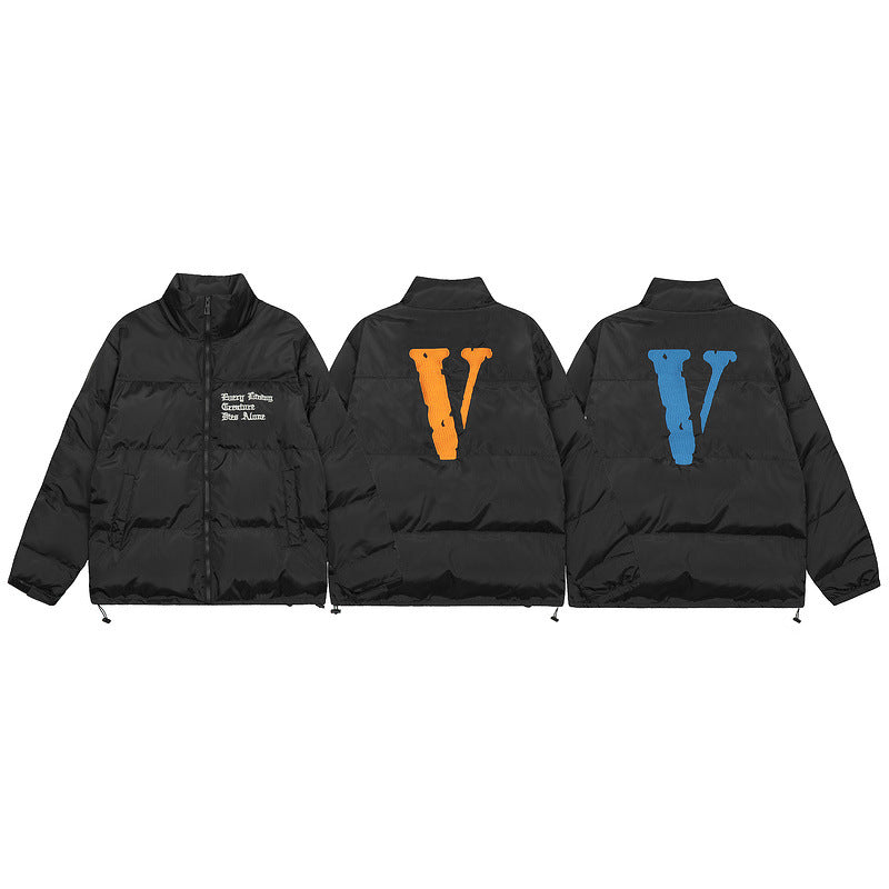 VLONE classic big V logo embroidered casual cotton jacket