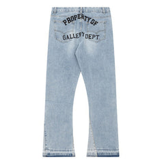 Gallery Dept letter embroidered patch jeans