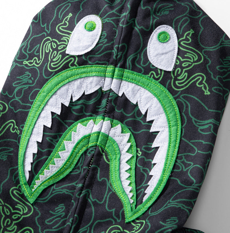 BAPE Green Shark Ape Head Hoodie