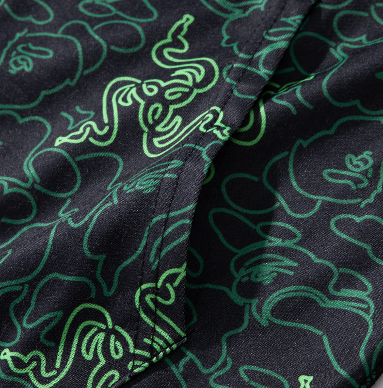 BAPE Green Shark Ape Head Hoodie