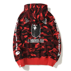 BAPE Red Camo Ape Head Hoodie