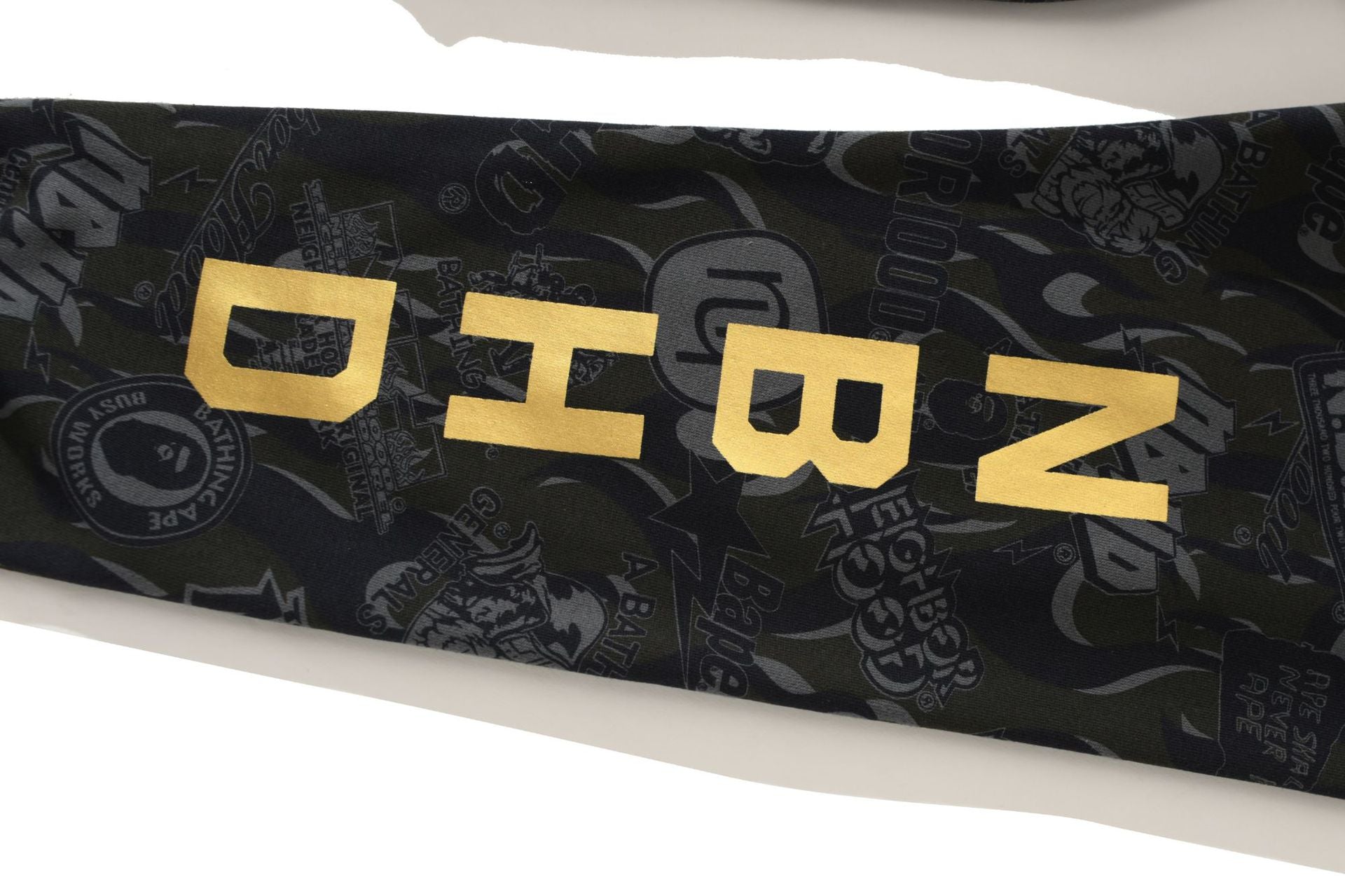 BAPE Gold BAPE Letter  Pants