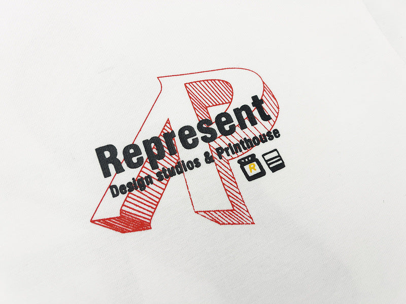 REPRESENT Retro High Street FOG Neckline 3D Printing T-Shirts