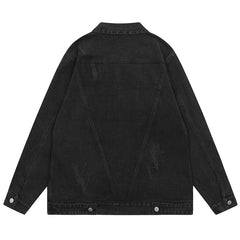 VLONE embroidered letter denim jacket